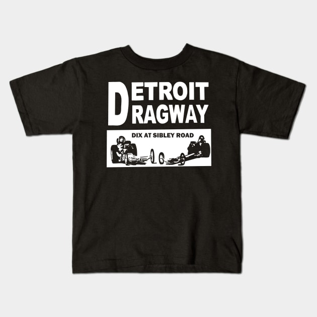 Detroit Dragway Kids T-Shirt by Colonel JD McShiteBurger